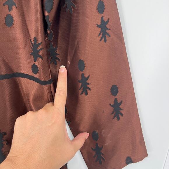 Vtg 90s Chico's Design Tunic Button Top Sz 2 Boho Sheer Burnout Whimsigoth Art - Picture 10 of 12